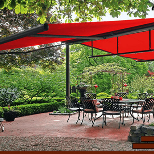 سایبان بازویی، سایبان فنری